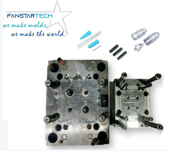 模具注塑 電子雙色注射筆筆模塑膠外殼 塑膠模具 雙色模具注塑